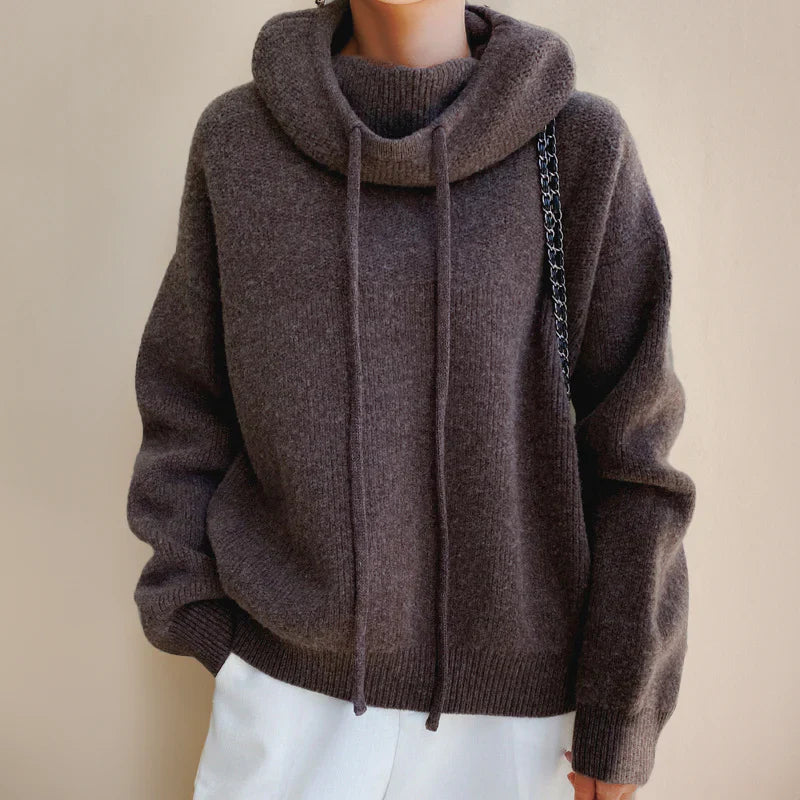 Meriam Soft Knit Hoodie with Winter Comfort
