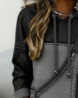 Stylish Color-Blocked Hoodie