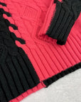 Elegant Striped Jumper With High Collar