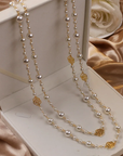 Elegant Gold Pearl Necklace VIP