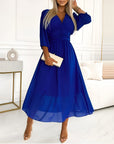 Flattering Midi Tie Waist Wrap Dress