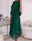 Flattering Midi Tie Waist Wrap Dress