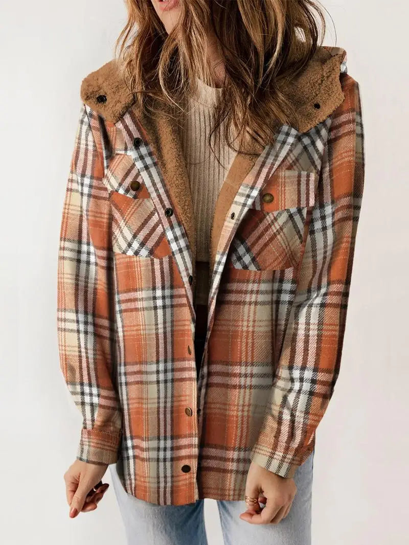 Cozy Plaid Fleece-Lined Jacket