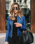 Elegant Leather Jacket with Custom Fit Feel