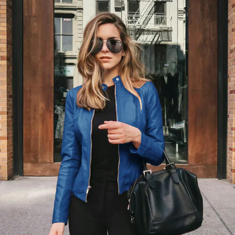 Elegant Leather Jacket with Custom Fit Feel