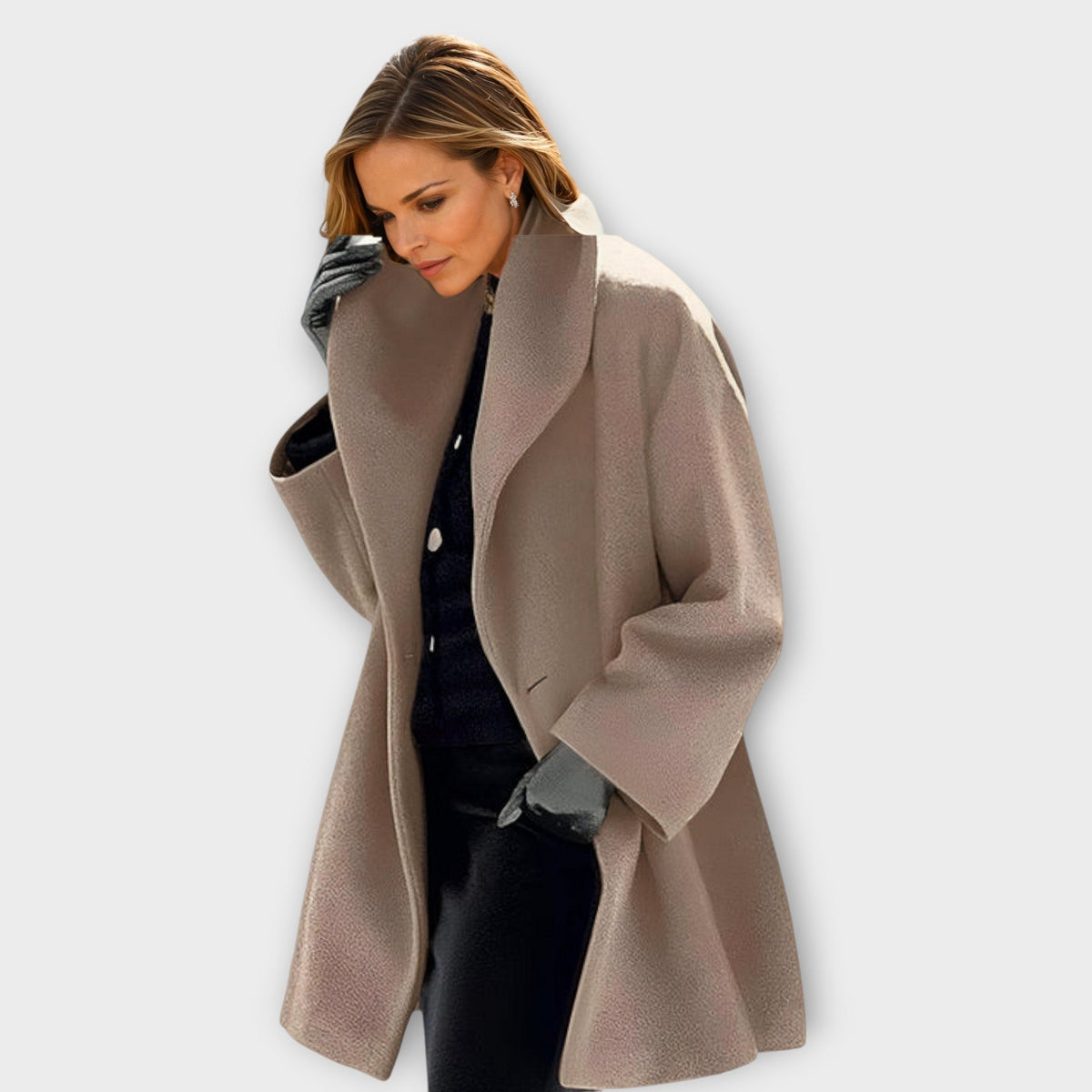 Chic Windproof Long Coat for Women
