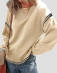Colorblock Pullover Sweater Women