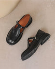 Chic Leather Mary Jane Shoes for Ladies