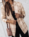 Lightweight Checked Blazer Jacket