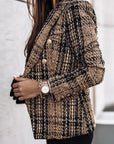 Lightweight Checked Blazer Jacket