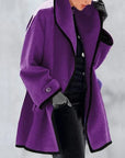 Stylish Double Breasted Wool Coat