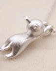 Sterling Silver Playful Kitty Necklace VIP