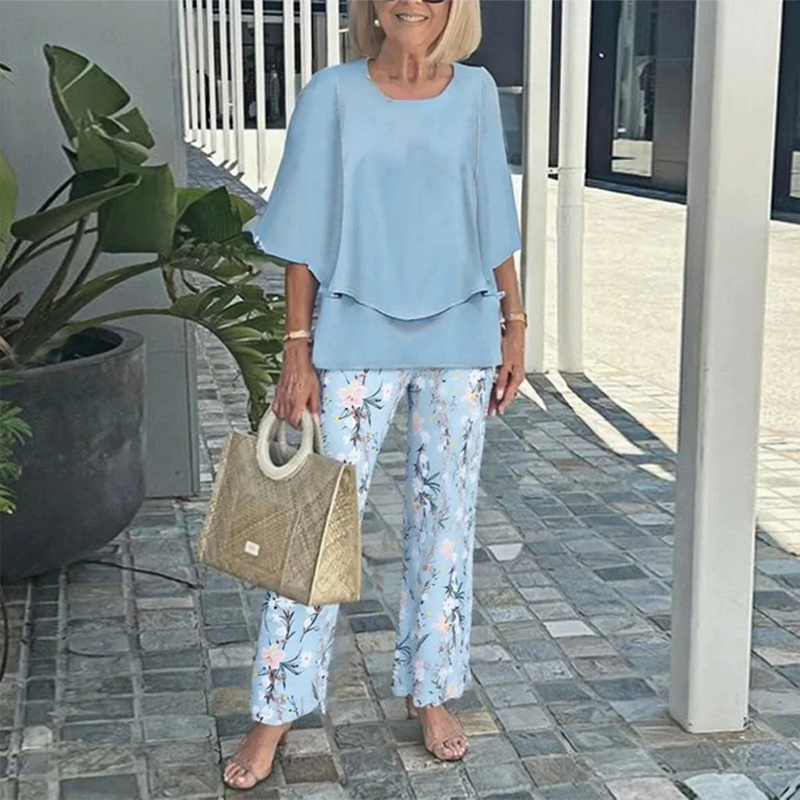 Printed Pants and Top 2 Peice Set